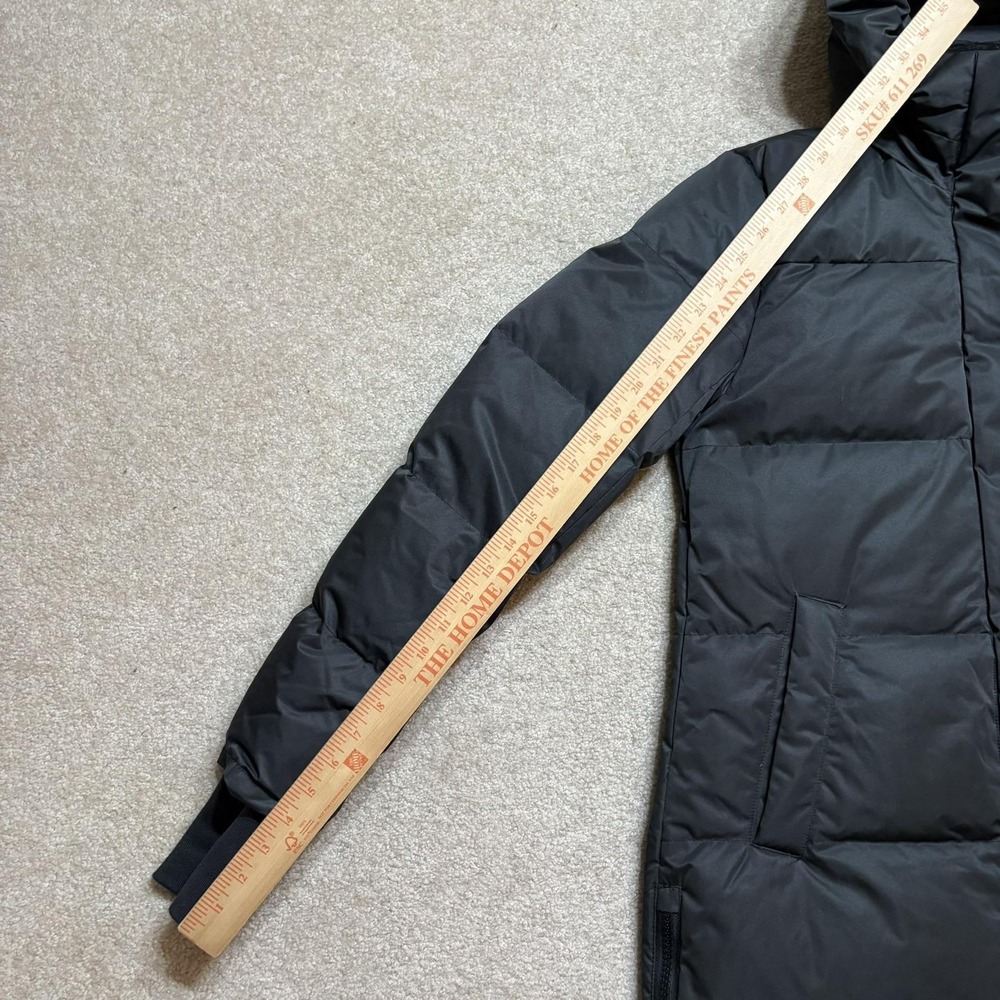 Mondetta MPG 650 Down Parka Jacket Mens Medium Black Long Hooded Puffer Coat - Picture 10 of 15
